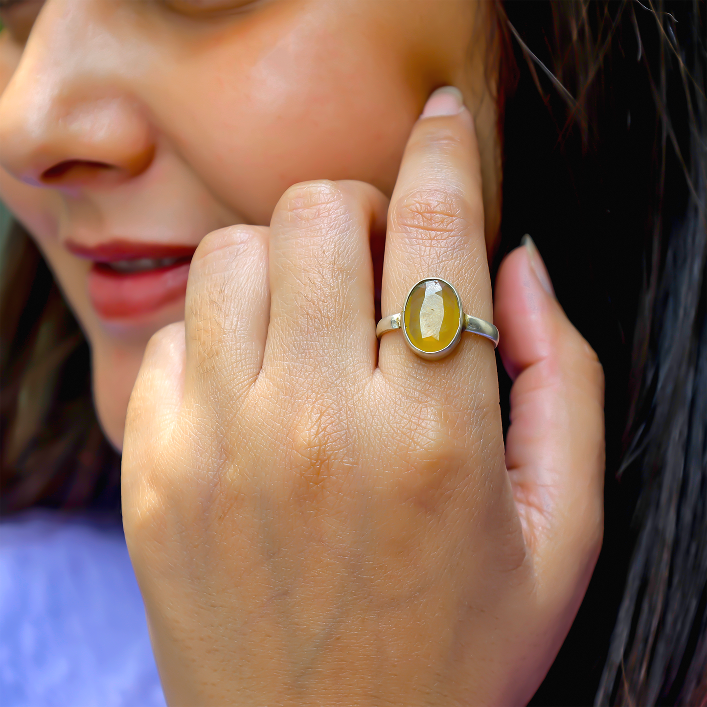 Yellow Sapphire Ring (Pokhraj)