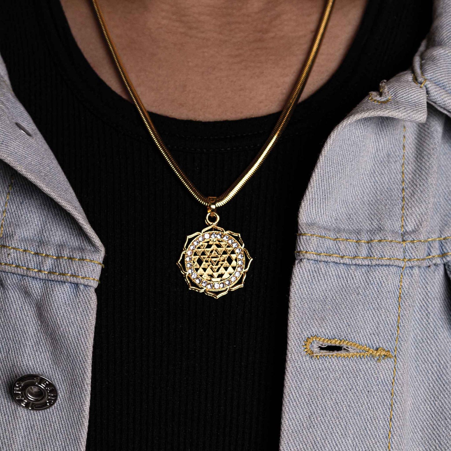 Gold Laxmi Yantra Pendant