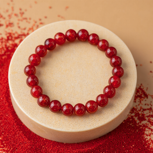 Strengthen Planet Mars (Mangal) and Sun: Red Carnelian Bracelet