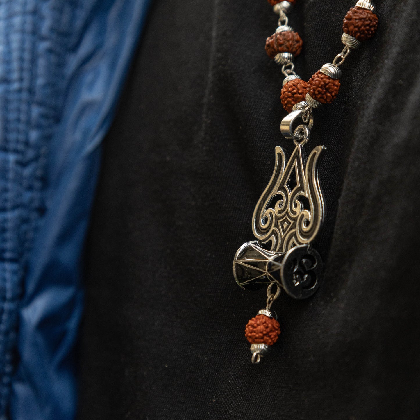 Trishul, Damru & Rudraksha Pendant