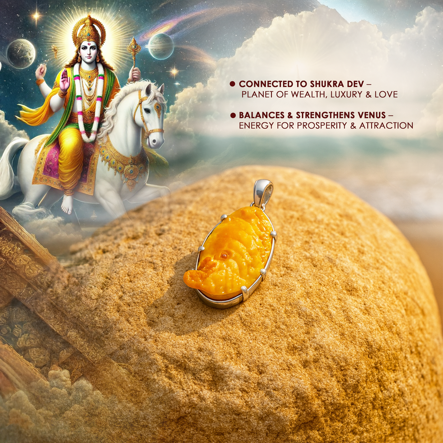 Shukra Mani Pendant (Luxury, Relationships, Charm & Abundance)