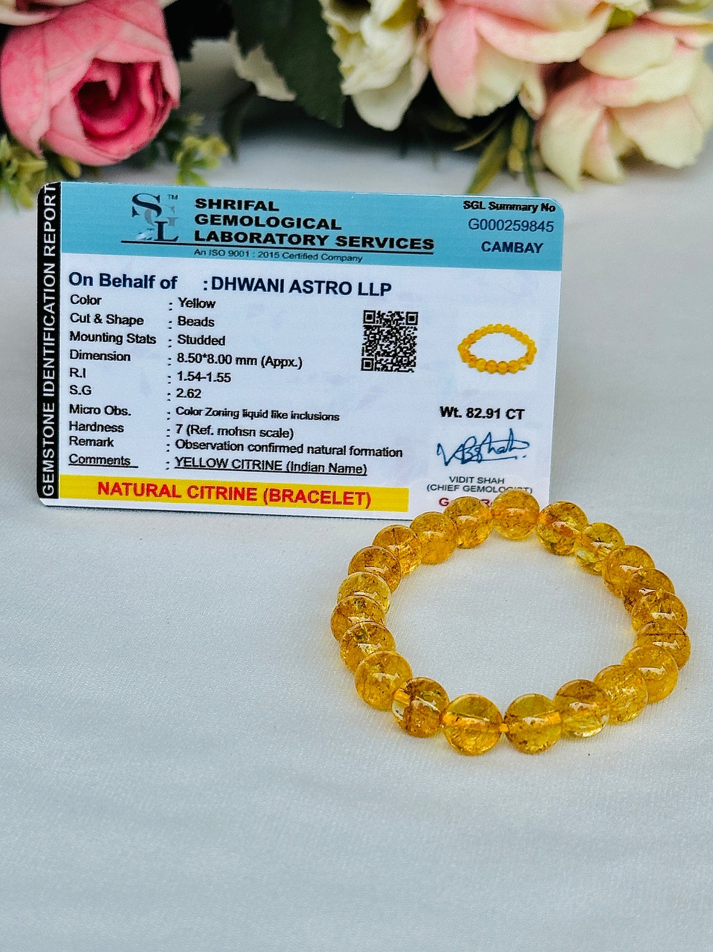 Yellow Citrine Bracelet