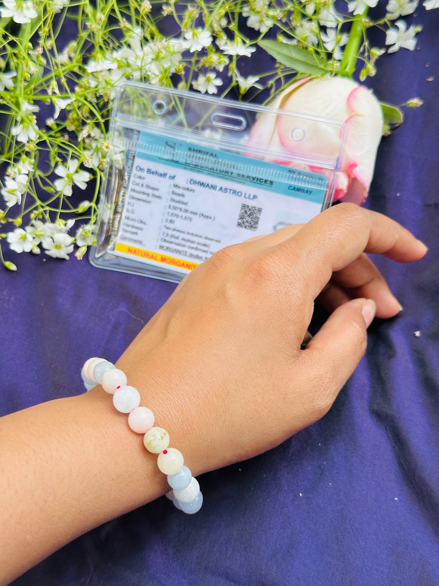 Fear, Anger, Stress and Anxiety Relief: Morganite Bracelet