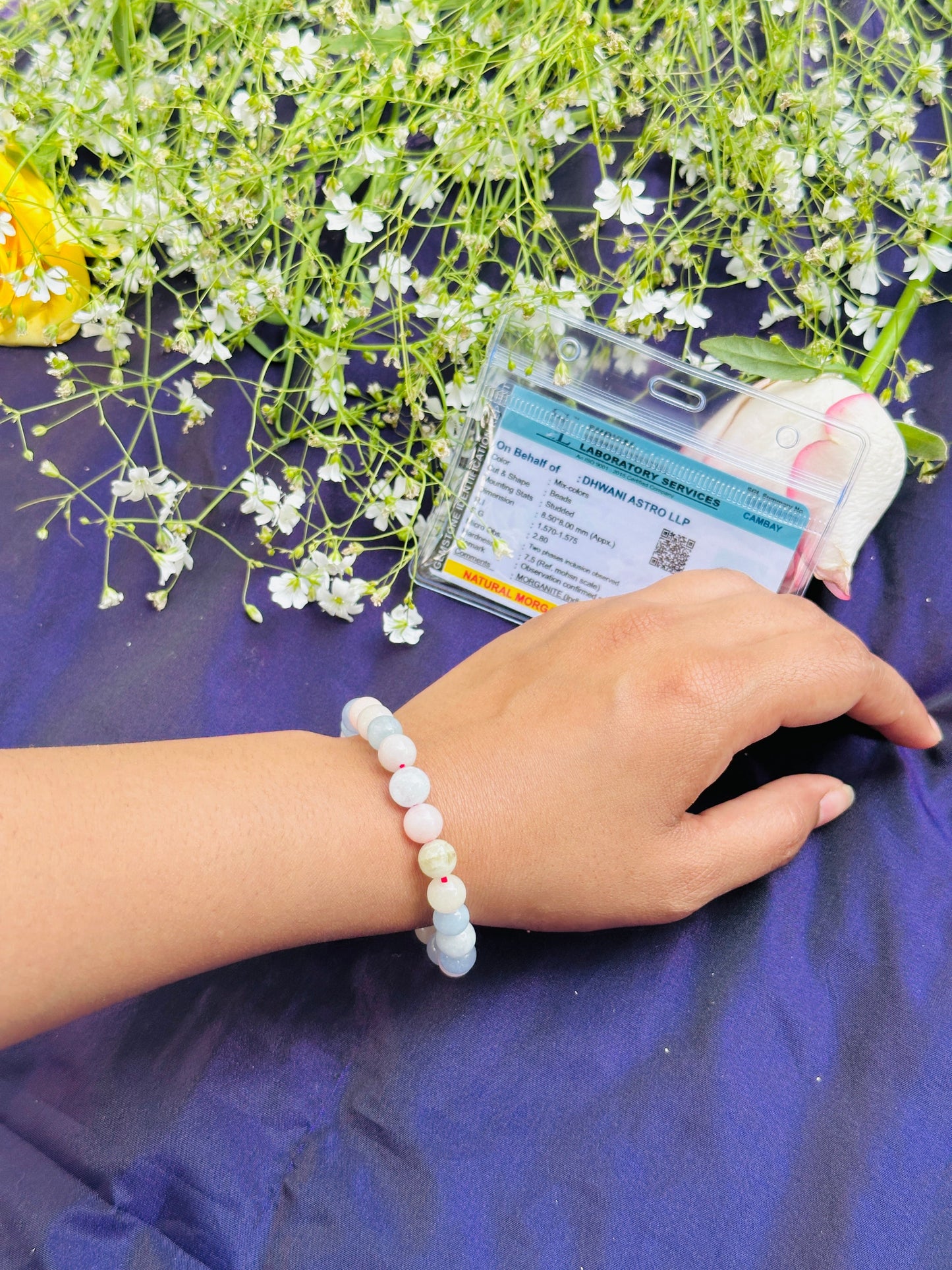 Fear, Anger, Stress and Anxiety Relief: Morganite Bracelet