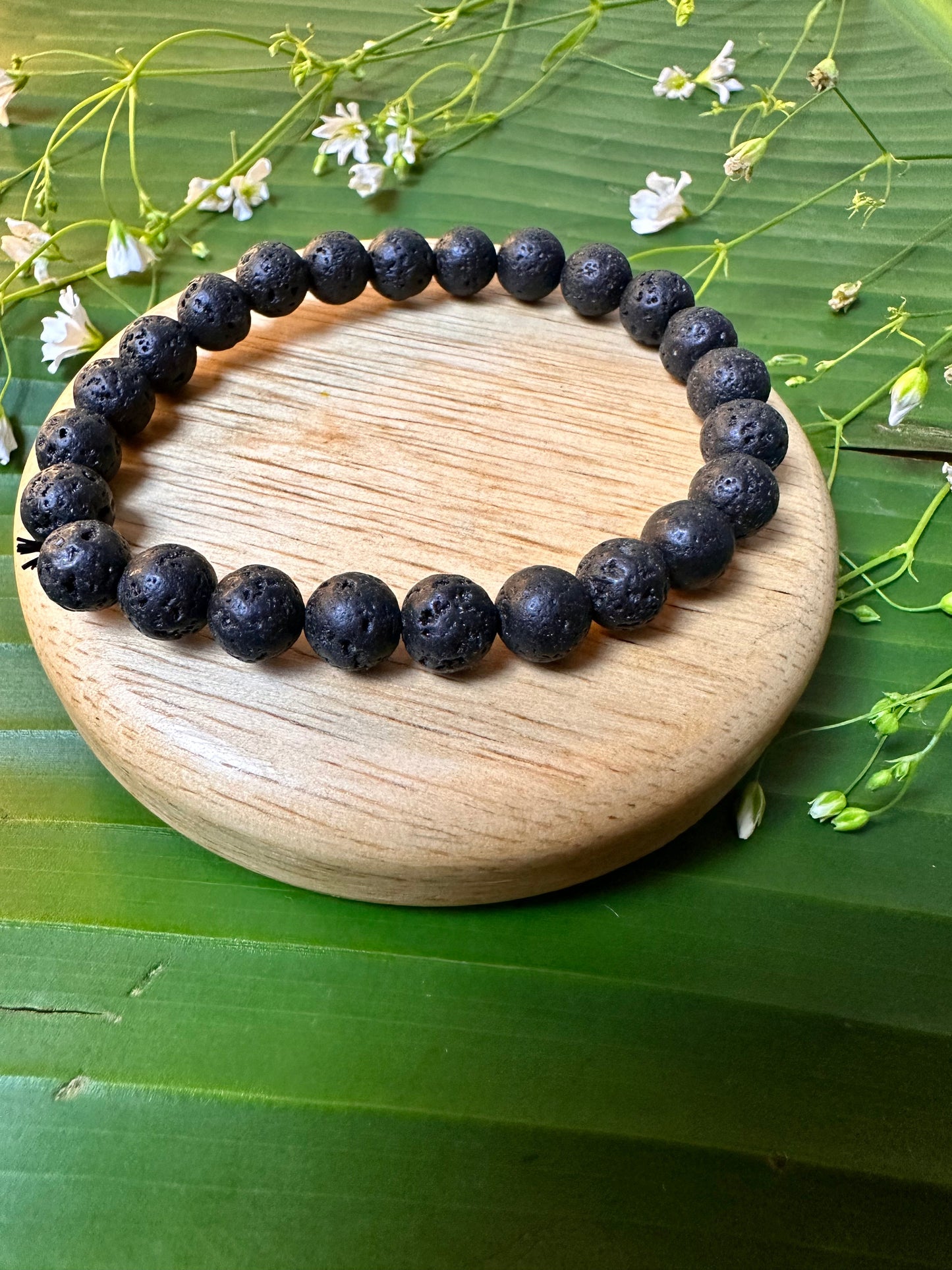 Grounding, Stability and Energy Booster Bracelet: Lava Stone Bracelet