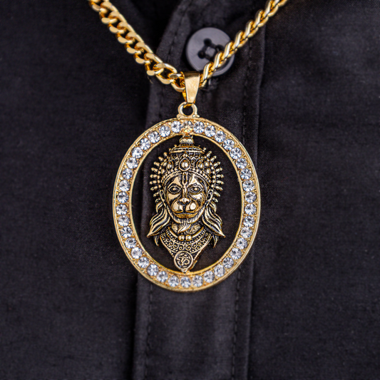 Golden Hanuman Ji Pendant