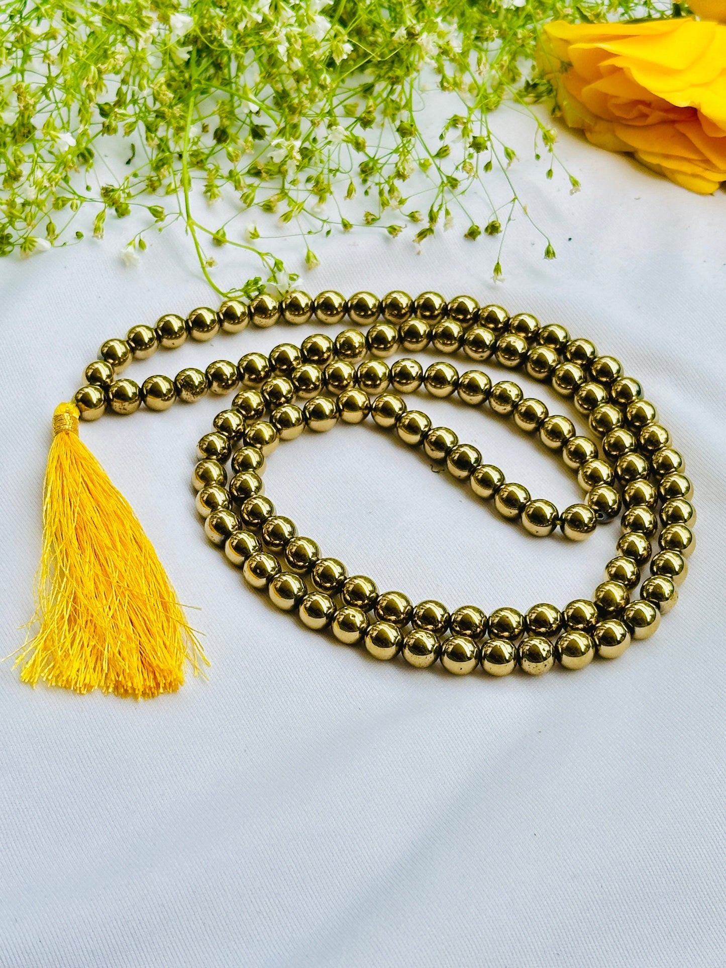 Golden Pyrite Jap Mala