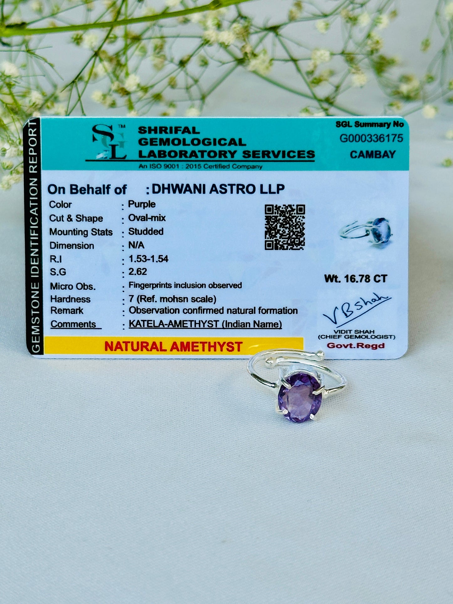 Attract Luck, Enhance Intuition, Improve Health & Skin: Amethyst Ring