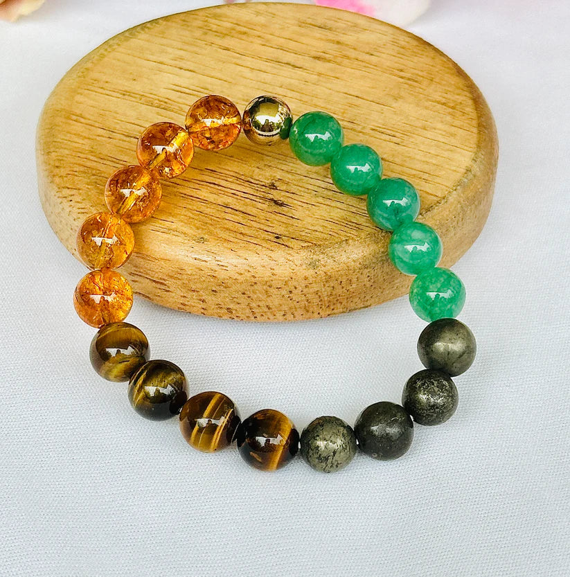 Wealth & Prosperity Combo of 3: Money Magnet Pro Bracelet, Kuber Yantra & Seven Chakra Pendant