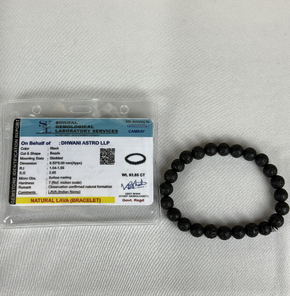 Grounding, Stability and Energy Booster Bracelet: Lava Stone Bracelet