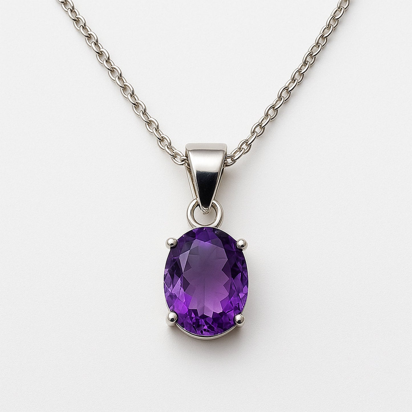 Attract Luck, Enhance Intuition, Improve Health & Skin: Amethyst Crystal Pendant