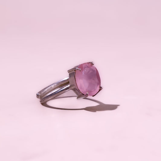 Rose Quartz Ring - Abhimantrit & Certified