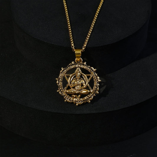 IGP Plating Meditating Hanuman Ji Pendant