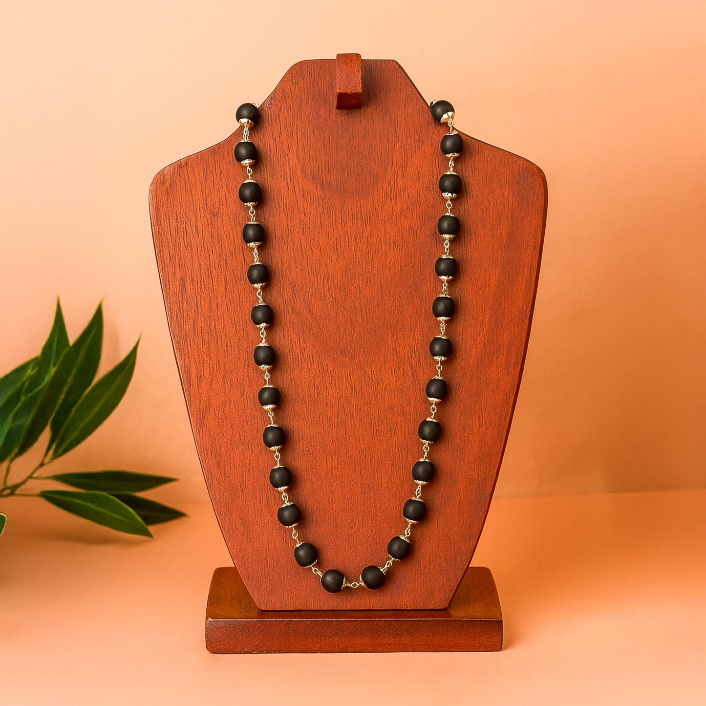 Silver Plated Karungali Mala (Ebony Wood)