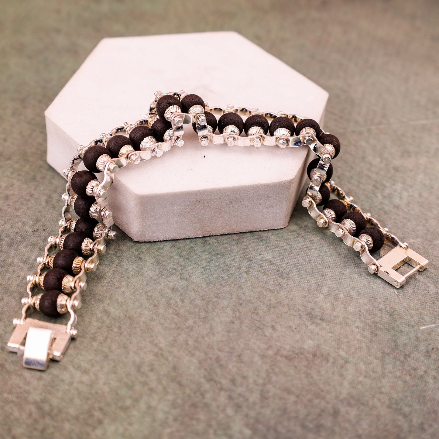 Silver Plated Karungali Bracelet