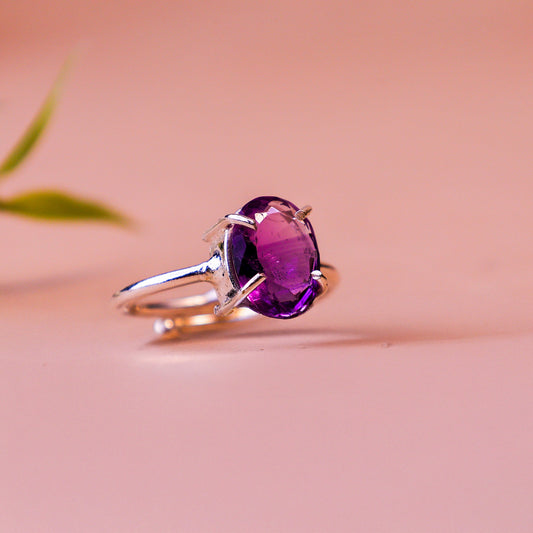 Attract Luck, Enhance Intuition, Improve Health & Skin: Amethyst Ring