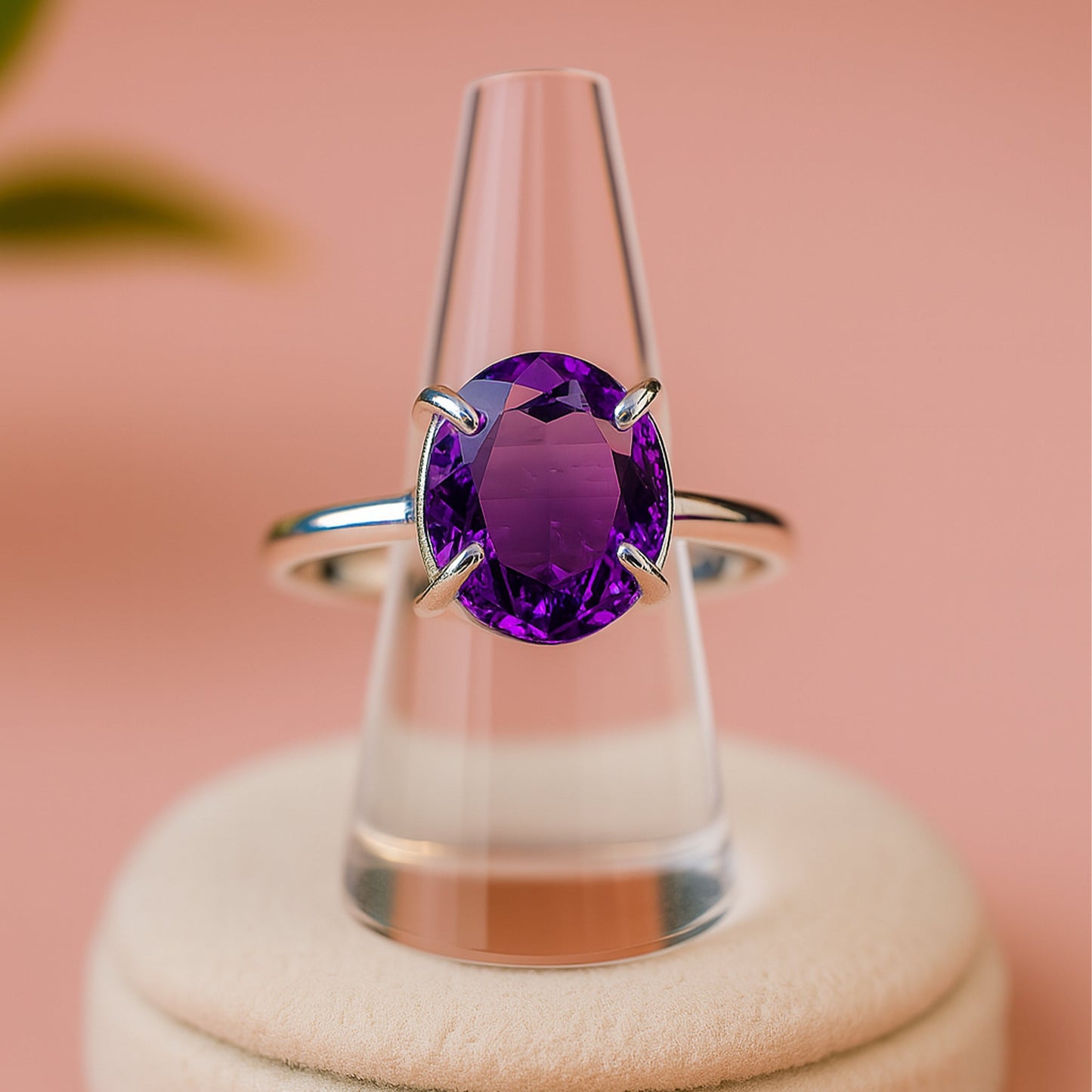 Attract Luck, Enhance Intuition, Improve Health & Skin: Amethyst Ring