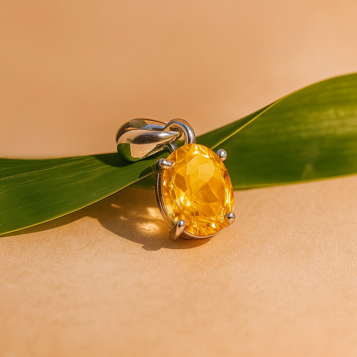 High Financial Status, Success in Job & Profession: Yellow Citrine Pendant