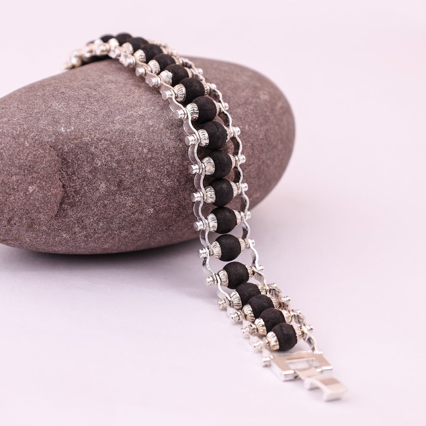 Silver Plated Karungali Bracelet