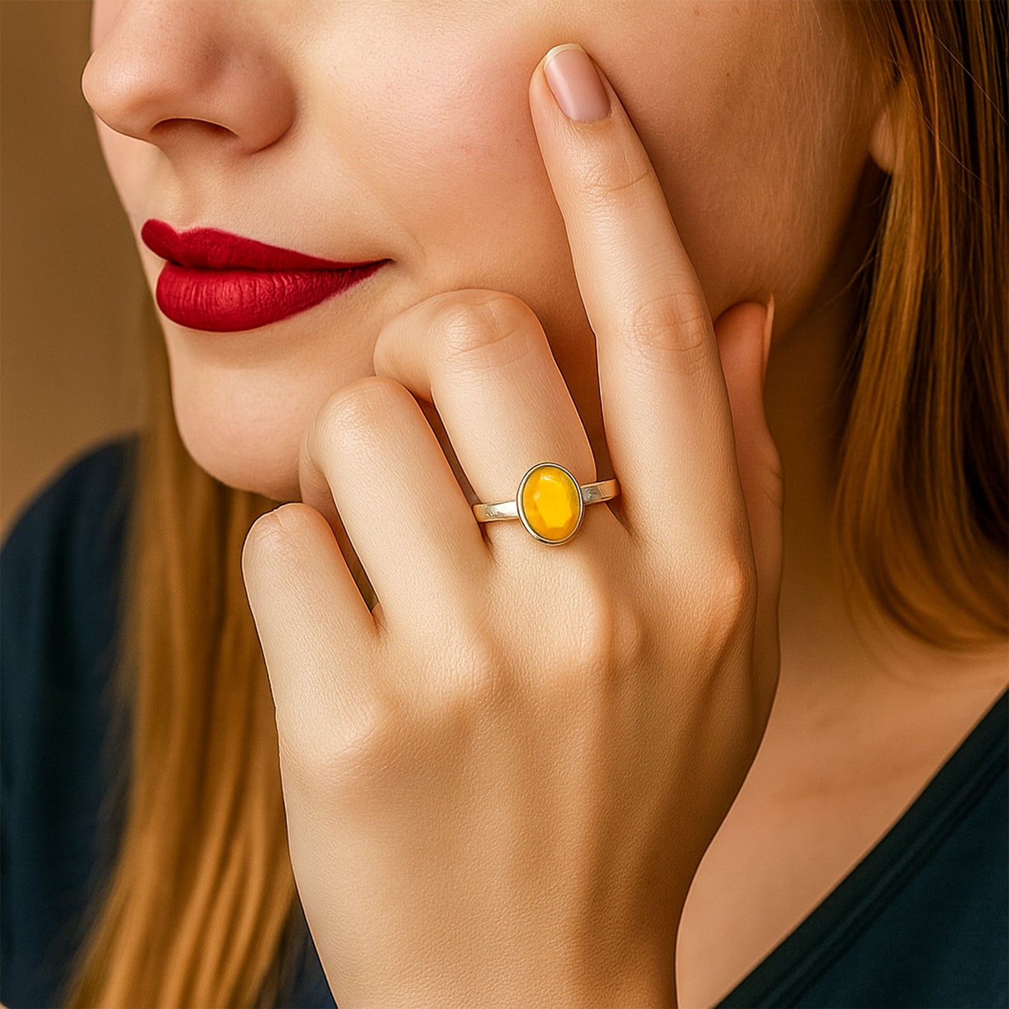 Yellow Sapphire Ring (Pokhraj)