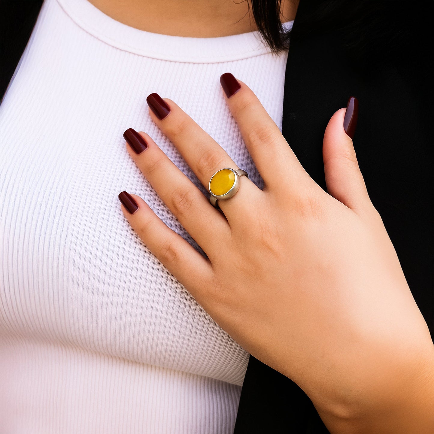 Yellow Sapphire Ring (Pokhraj)